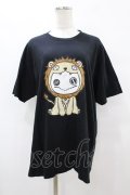 NieR Clothing / プリントCOTTON CUTSEW  黒 H-25-08-14-014-PU-TO-KB-ZH