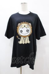 NieR Clothing / プリントCOTTON CUTSEW  黒 H-25-08-14-014-PU-TO-KB-ZH