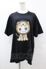 画像1: NieR CLOTHING / プリントCOTTON CUTSEW  黒 H-25-08-14-014-PU-TO-KB-ZT374 (1)