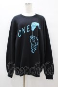 NieR Clothing / プリントSWEAT   黒×青 H-25-08-14-016-PU-TO-KB-ZH