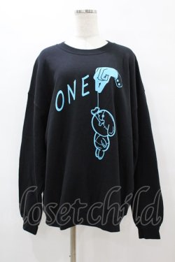 画像1: NieR Clothing / プリントSWEAT   黒×青 H-25-08-14-016-PU-TO-KB-ZH