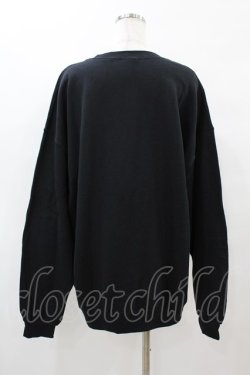 画像2: NieR Clothing / プリントSWEAT   黒×青 H-25-08-14-016-PU-TO-KB-ZH