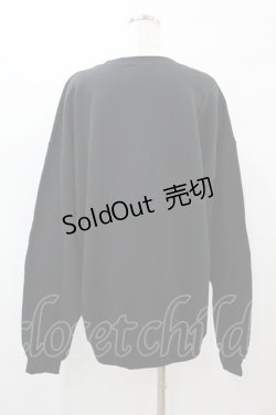 画像2: NieR Clothing / プリントSWEAT   黒×青 H-25-08-14-016-PU-TO-KB-ZH