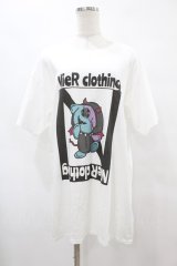 NieR Clothing / プリント半袖CUTSEW XL 白 H-25-08-14-017-PU-TO-KB-ZH