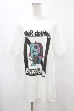 画像1: NieR Clothing / プリント半袖CUTSEW XL 白 H-25-08-14-017-PU-TO-KB-ZH