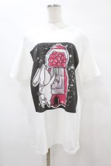 NieR Clothing / プリント半袖CUTSEW XL 白 H-25-08-14-018-PU-TO-KB-ZH