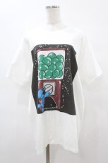 画像1: NieR CLOTHING / プリント半袖CUTSEW XL 白 H-25-08-14-019-PU-TO-KB-ZT375 (1)