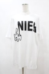 NieR Clothing / プリント半袖CUTSEW XL 白 H-25-08-14-023-PU-TO-KB-ZH