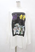 NieR Clothing / プリントLONG CUTSEW  白 H-25-08-14-026-PU-TO-KB-ZH