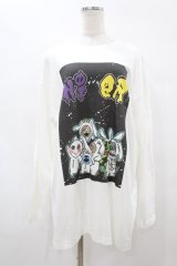 NieR Clothing / プリントLONG CUTSEW  白 H-25-08-14-026-PU-TO-KB-ZH