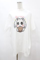 NieR Clothing / プリント半袖CUTSEW XL 白 H-25-08-14-027-PU-TO-KB-ZH