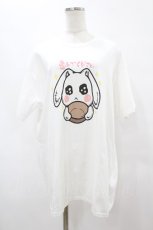 画像1: NieR CLOTHING / プリント半袖CUTSEW XL 白 H-25-08-14-027-PU-TO-KB-ZT375 (1)