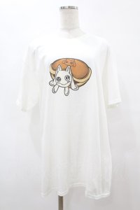 NieR Clothing / プリント半袖CUTSEW XL 白 H-25-08-14-028-PU-TO-KB-ZH