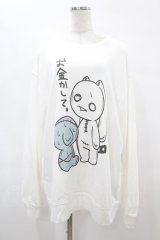 NieR Clothing / プリントSWEAT  2XL 白 H-25-08-14-033-PU-TO-KB-ZH