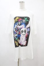 画像1: NieR CLOTHING / プリントCOTTON CUTSEW XL 白 H-25-08-14-035-PU-TO-KB-ZT375 (1)