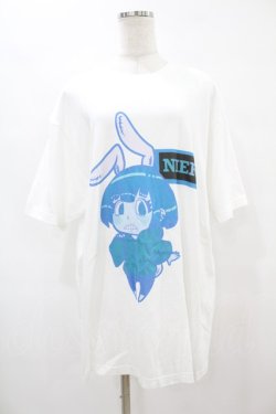 画像1: NieR Clothing / プリントCOTTON CUTSEW XL 白 H-25-08-14-036-PU-TO-KB-ZH