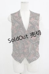 GADGET GROW / 切替ベスト  ゴブラン風黒×モーヴ H-25-08-15-033-GO-TO-KB-ZH