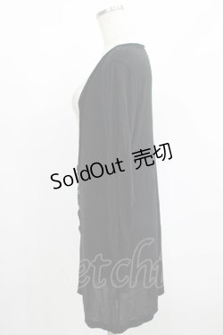 画像2: GADGET GROW / カットロングカーディガン  黒 H-25-08-15-037-GO-TO-KB-ZH