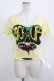 画像1: GLAD NEWS / フェイスプリントカットTシャツ  イエロー H-25-08-15-045-GL-TO-KB-ZH (1)