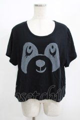 Candy Stripper / PEPEフェイスTシャツ  黒 H-25-08-15-046-PU-TO-KB-ZH