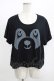 画像1: Candy Stripper / PEPEフェイスTシャツ  黒 H-25-08-15-046-PU-TO-KB-ZH (1)