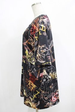 画像2: NieR Clothing / プリント半袖CUTSEW  黒 H-25-08-15-047-PU-TO-KB-ZH