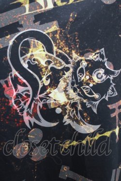 画像4: NieR Clothing / プリント半袖CUTSEW  黒 H-25-08-15-047-PU-TO-KB-ZH