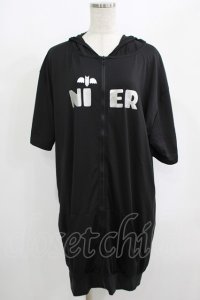 NieR Clothing / 半袖ZIPパーカー  黒 H-25-08-15-048-PU-TO-KB-ZH