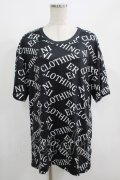 NieR Clothing / プリント半袖CUTSEW  黒 H-25-08-15-049-PU-TO-KB-ZH