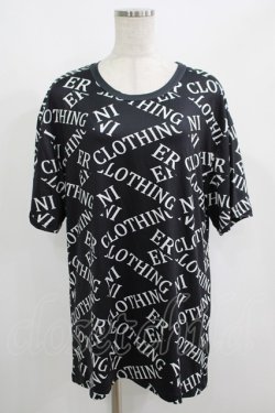 画像1: NieR Clothing / プリント半袖CUTSEW  黒 H-25-08-15-049-PU-TO-KB-ZH