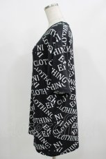 画像2: NieR CLOTHING / プリント半袖CUTSEW  黒 H-25-08-15-049-PU-TO-KB-ZT161 (2)