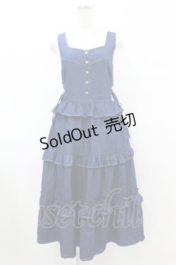 画像1: axes femme / フリルデザインジャンスカ Free インディゴ H-25-08-15-1047-AX-OP-NS-ZH