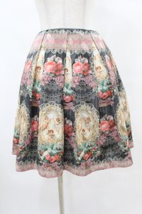 Juliette et Justine / Le monde de l'ange Jupe サイズ2 ボワ・ドゥ・ローズ【チャコール×ピンク】 H-25-08-15-1049-CL-SK-NS-ZH