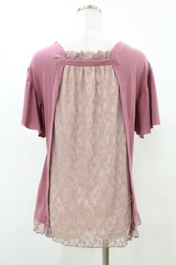 画像2: axes femme / レース切替トップス M ピンク H-25-08-15-1053-AX-TO-NS-ZH