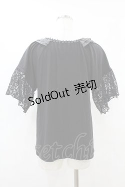 画像2: axes femme / レース切替トップス M ブラック H-25-08-15-1054-AX-TO-NS-ZH