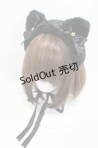 Angelic Pretty / Starry Catヘッドドレス  ブラック H-25-08-15-1006-AP-AC-NS-ZH