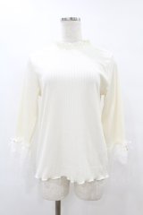 axes femme / レース重ねデザイン袖プルオーバー Free 生成り H-25-08-15-1061-AX-TO-NS-ZH