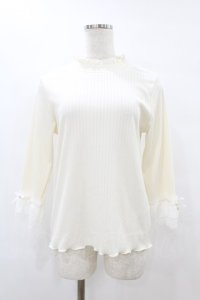 axes femme / レース重ねデザイン袖プルオーバー Free 生成り H-25-08-15-1061-AX-TO-NS-ZH