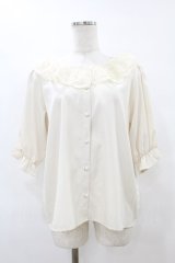 m petit by misako / NINA'Sコラボブラウス L 生成り H-25-08-15-1063-LO-BL-NS-ZH