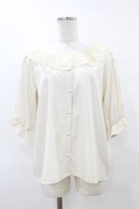 m petit by misako / NINA'Sコラボブラウス L 生成り H-25-08-15-1063-LO-BL-NS-ZH