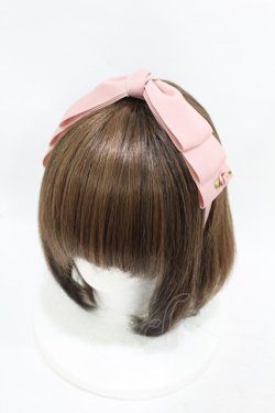 画像1: m petit by misako / NINA'sコラボ AM*NIリボンカチューシャ  ピンク H-25-08-15-1007-LO-AC-NS-ZH