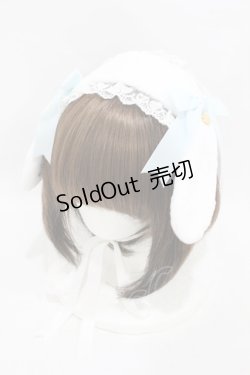 画像1: Angelic Pretty / ロップイヤーBunnyヘッドドレス  オフ/サックス H-25-08-15-1016-AP-AC-NS-ZH