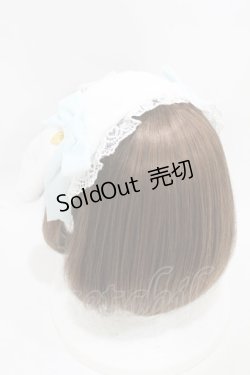 画像2: Angelic Pretty / ロップイヤーBunnyヘッドドレス  オフ/サックス H-25-08-15-1016-AP-AC-NS-ZH