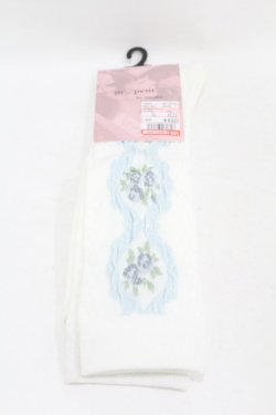 画像1: m petit by misako / ECAMOVKバラレースソックス  オフ H-25-08-15-1020-LO-ZA-NS-ZH