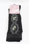 m petit by misako / ECAMOVKバラレースソックス  ブラック H-25-08-15-1021-LO-ZA-NS-ZH