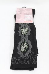m petit by misako / ECAMOVKバラレースソックス  ブラック H-25-08-15-1021-LO-ZA-NS-ZH