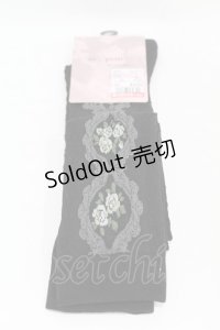 m petit by misako / ECAMOVKバラレースソックス  ブラック H-25-08-15-1021-LO-ZA-NS-ZH