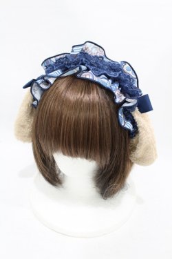 画像1: To Alice / ロップイヤーカチューシャ  ネイビー H-25-08-15-1002-LO-AC-NS-ZH