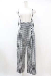 Fi.n.t / サスペンダー付きストレートパンツ Free ブラックギンガム H-25-08-15-1030-CA-PA-NS-ZH