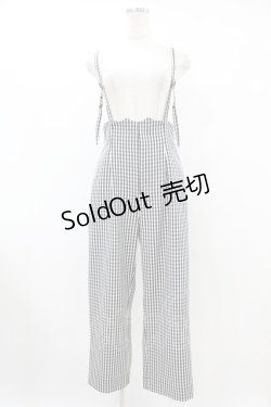 画像1: Fi.n.t / サスペンダー付きストレートパンツ Free ブラックギンガム H-25-08-15-1030-CA-PA-NS-ZH